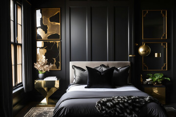 bed room with family, dark bed room, bed room night, empty bed room, bed room wall, room setting, bed setting, bed room, setting generative ai tool