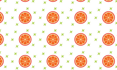 Orange slice fruit seamless pattern background