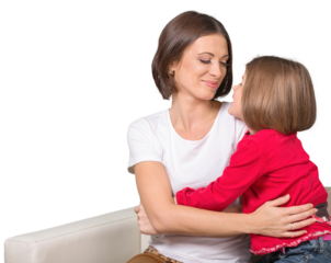 Happy Mother and daughter hugging