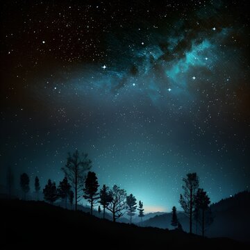 Generative AI image of the night sky 