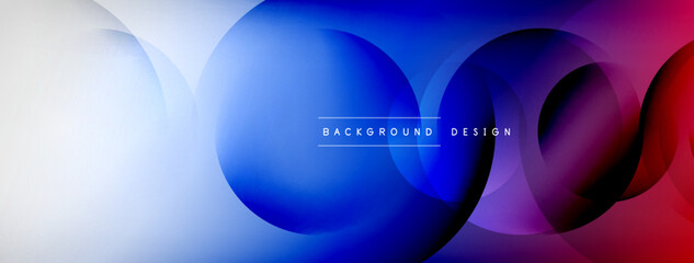 Light geometric abstract background with lines, circles