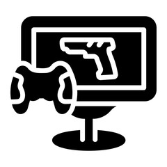 shooting glyph icon