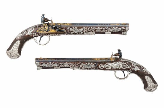Pair of Flintlock Pistols 1800s