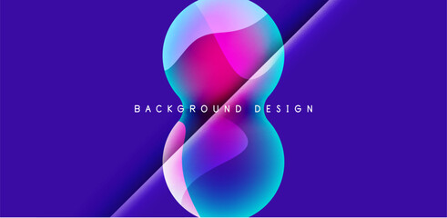 Spheres and circles abstract background, trendy colorful design. Vector Illustration For Wallpaper, Banner, Background, Card, Book Illustration, landing page