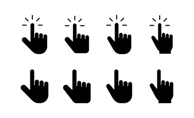 Hand cursor icon vector for web and mobile app. cursor sign and symbol. hand cursor icon clik