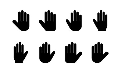 Hand icon vector for web and mobile app. hand sign and symbol. hand gesture