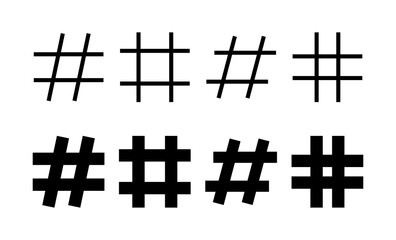 Hashtag icon vector for web and mobile app. hashtag sign and symbol