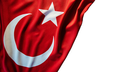 Turkish flag on transparent background