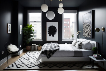 bed room with family, dark bed room, bed room night, empty bed room, bed room wall, room setting, bed setting, bed room, setting generative ai tool