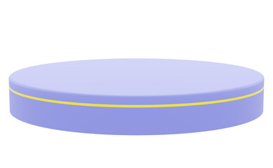 Platform blue with transparent background png . ramadan kareem, eid and islamic concept. 3d illustration rendering