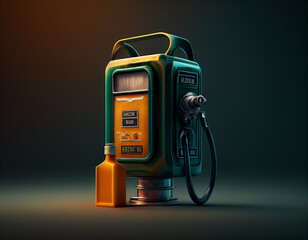 Naklejka premium A Surreal Alien Gas Pump | Generative AI