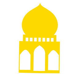 Mosque Silhouette Isra mi'raj Ramadhan Kareem