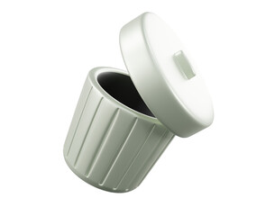 3d rendering Trash minimal cute concept
