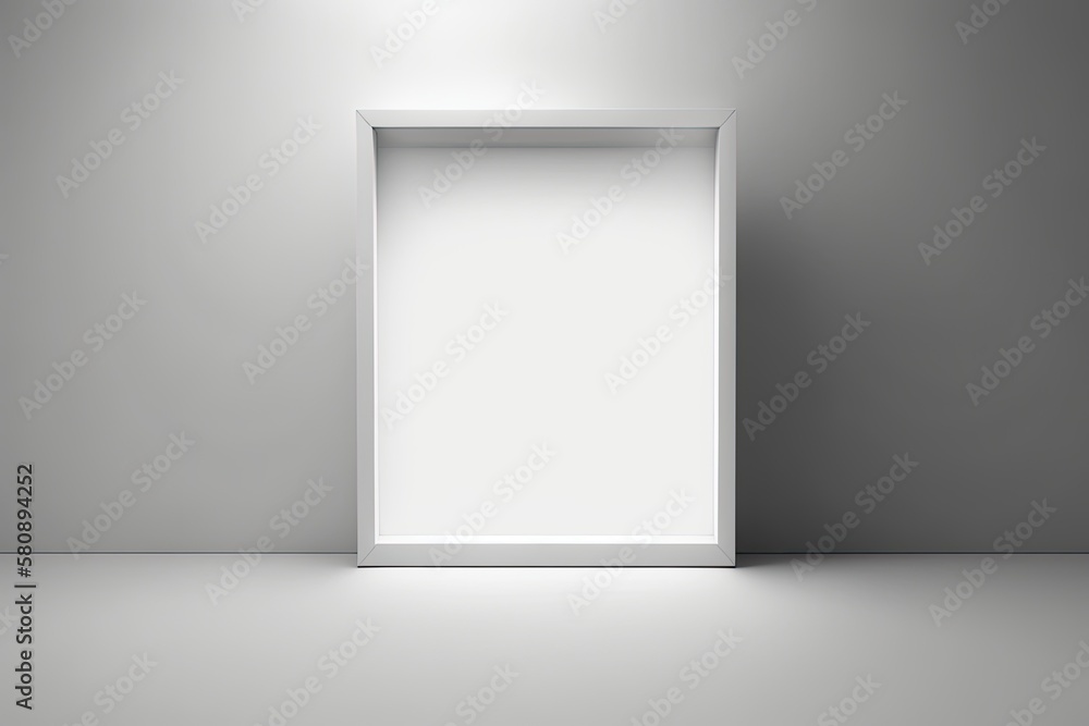 Poster for the presentation of a product, an empty background. generative ai