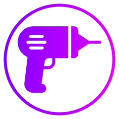 hand drill gradient icon