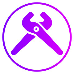 pliers gradient icon