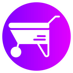 wheelbarrow gradient icon