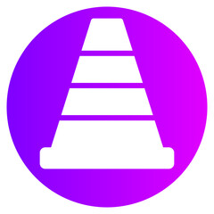 traffic cone gradient icon