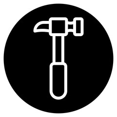 hammer glyph icon