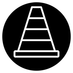 traffic cone glyph icon