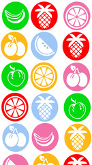 colorful frame of fruits background