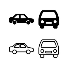 Car icon vector illustration. car sign and symbol. small sedan