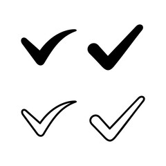 Check mark icon vector illustration. Tick mark sign and symbol