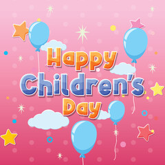 Happy children's day banner