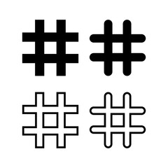 Hashtag icon vector illustration. hashtag sign and symbol
