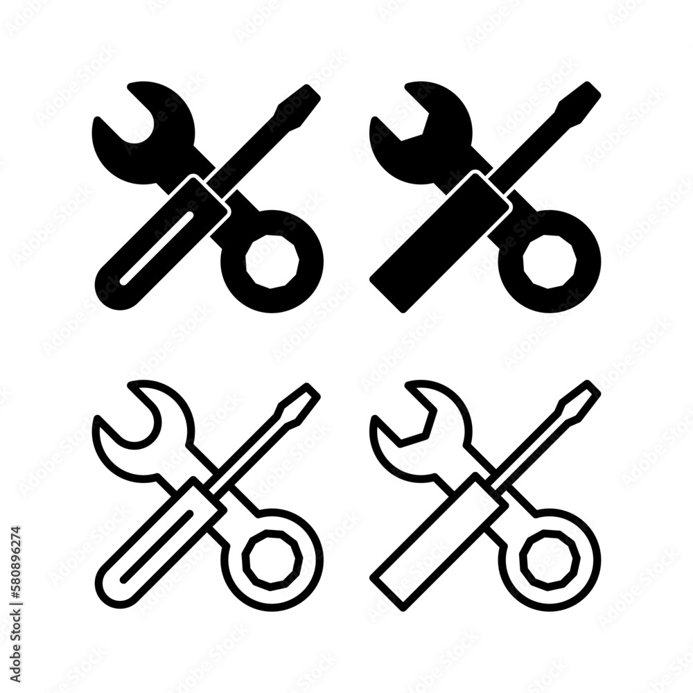 Wall mural Repair tools icon vector illustration. tool sign and symbol. setting icon. Wrench and screwdriver. Service