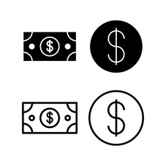 Money icon vector illustration. Money sign and symbol