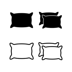Pillow icon vector illustration. Pillow sign and symbol. Comfortable fluffy pillow