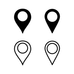 Pin icon vector illustration. Location sign and symbol. destination icon. map pin