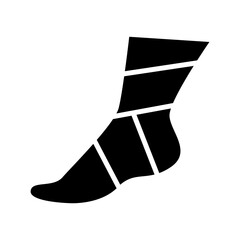 bandaged leg icon or logo isolated sign symbol vector illustration - high quality black style vector icons
