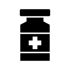 Obraz premium bottle medicine icon or logo isolated sign symbol vector illustration - high quality black style vector icons 