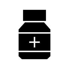 bottle medicine icon or logo isolated sign symbol vector illustration - high quality black style vector icons
