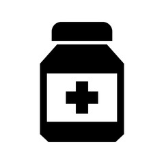 Obraz premium bottle medicine icon or logo isolated sign symbol vector illustration - high quality black style vector icons 