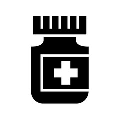 Obraz premium bottle medicine icon or logo isolated sign symbol vector illustration - high quality black style vector icons 