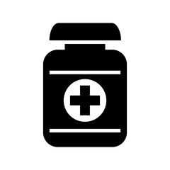 Obraz premium bottle medicine icon or logo isolated sign symbol vector illustration - high quality black style vector icons 