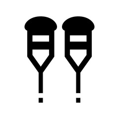 crutch icon or logo isolated sign symbol vector illustration - high quality black style vector icons
