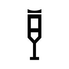 crutch icon or logo isolated sign symbol vector illustration - high quality black style vector icons
