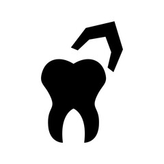extraction tooth icon or logo isolated sign symbol vector illustration - high quality black style vector icons
