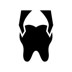 extraction tooth icon or logo isolated sign symbol vector illustration - high quality black style vector icons
