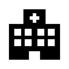 Obraz premium hospital icon or logo isolated sign symbol vector illustration - high quality black style vector icons 