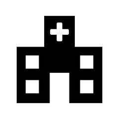 Obraz premium hospital icon or logo isolated sign symbol vector illustration - high quality black style vector icons 