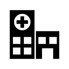 hospital icon or logo isolated sign symbol vector illustration - high quality black style vector icons
