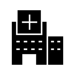 Obraz premium hospital icon or logo isolated sign symbol vector illustration - high quality black style vector icons 