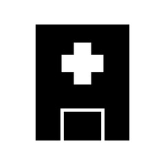 Obraz premium hospital icon or logo isolated sign symbol vector illustration - high quality black style vector icons 