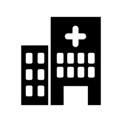 Fototapeta premium hospital icon or logo isolated sign symbol vector illustration - high quality black style vector icons 