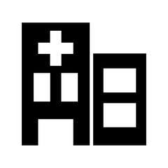 Obraz premium hospital icon or logo isolated sign symbol vector illustration - high quality black style vector icons 